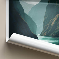 KJERKFJORDEN Poster - Norway Travel Art - Dramatic Fjord Cliffs Wall Decor