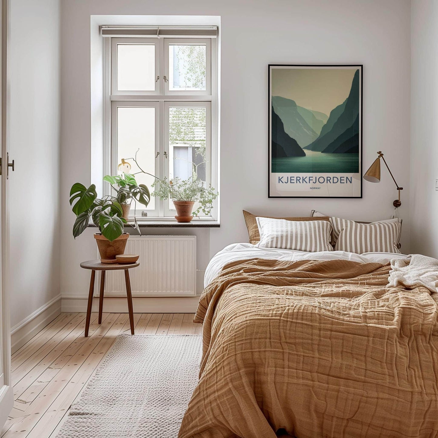 Kjerkfjorden Poster - Norway Travel Art - Layered Fjord Landscape Home Decor