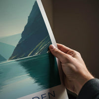 Kjerkfjorden Poster - Norway Travel Art - Serene Fjord Waters Wall Decor