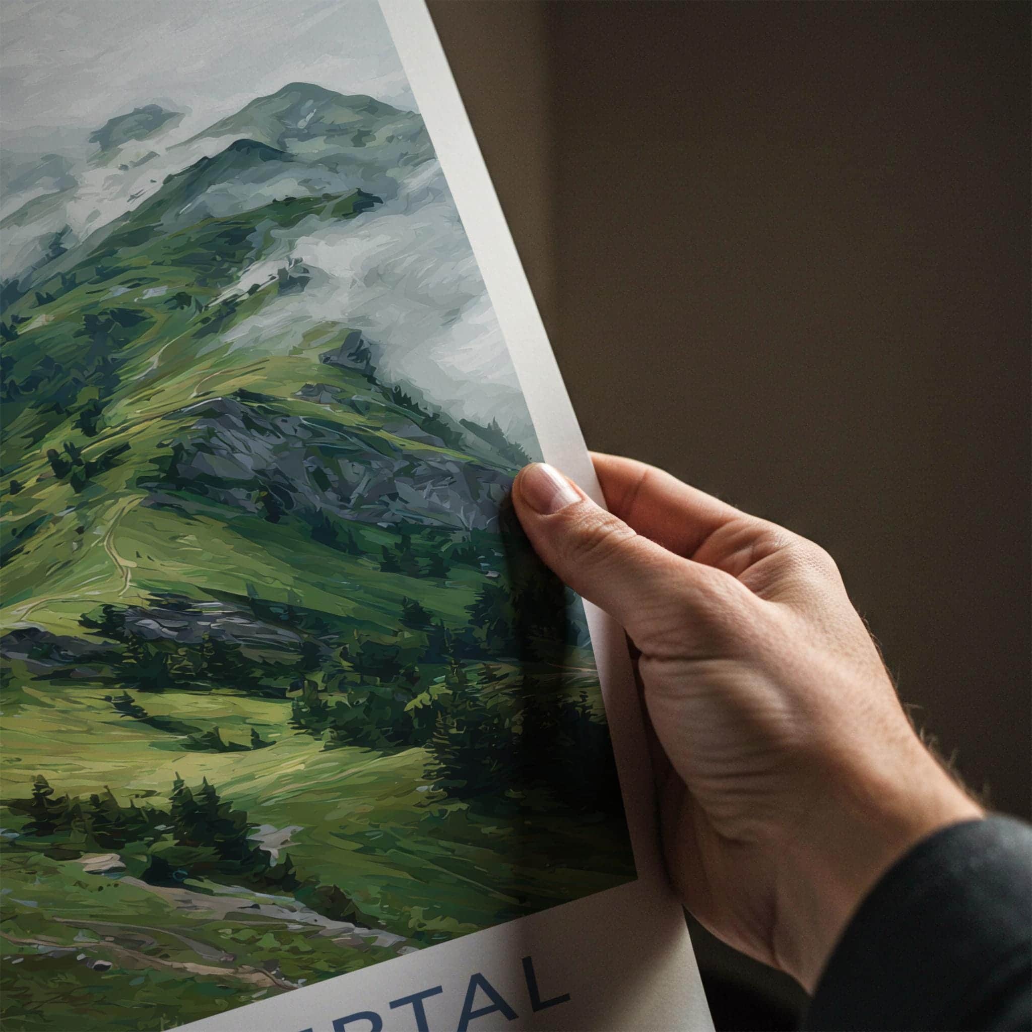 Kleinwalsertal Poster - Austria Travel Art - Green Mountain Paths Home Decor