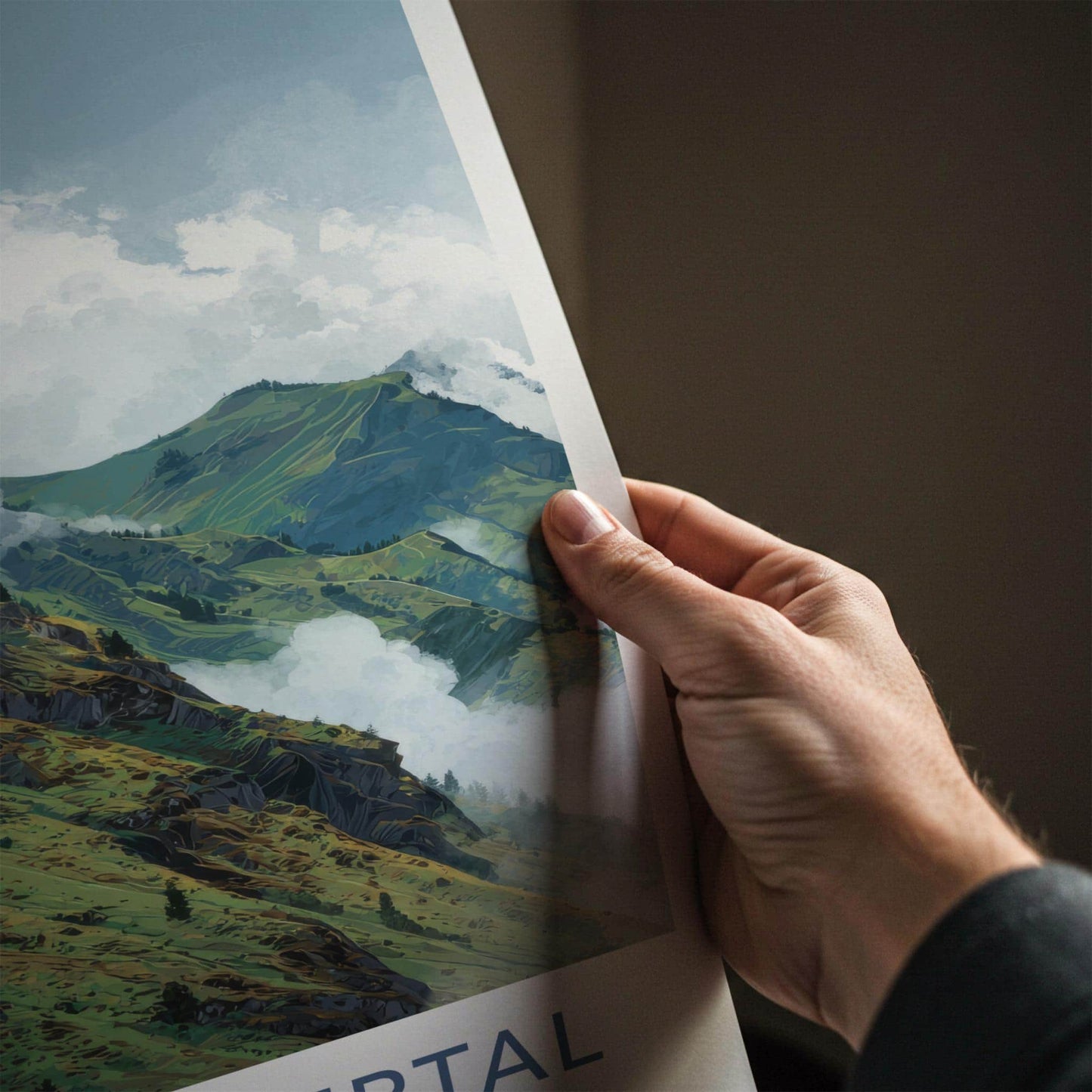 Kleinwalsertal Poster - Austria Travel Art - Lush Mountain Clouds Home Decor