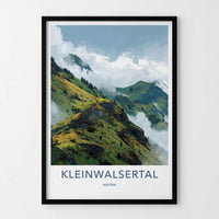 Kleinwalsertal Poster - Austria Travel Art - Lush Mountain Clouds Home Decor