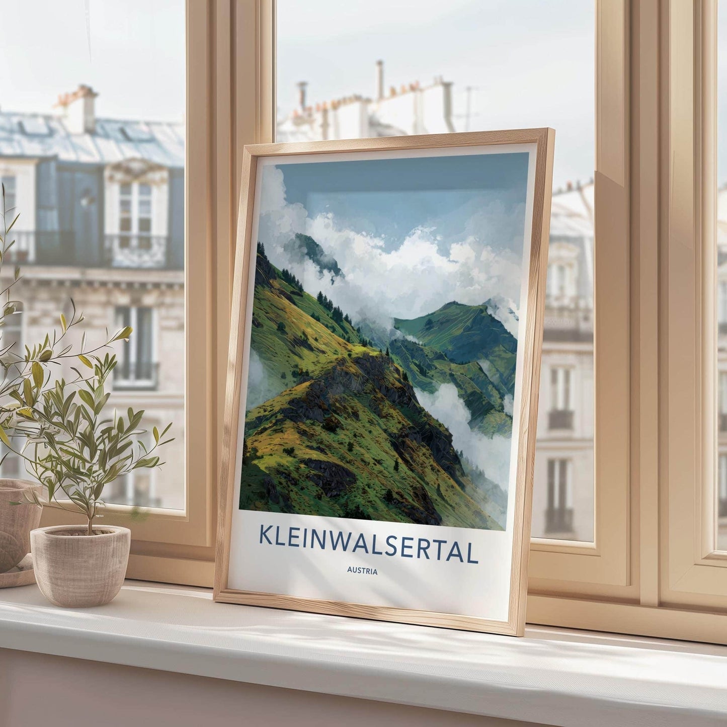 Kleinwalsertal Poster - Austria Travel Art - Lush Mountain Clouds Home Decor