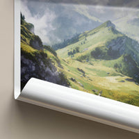 KLEINWALSERTAL Poster - Austria Travel Art - Misty Green Slopes Home Decor