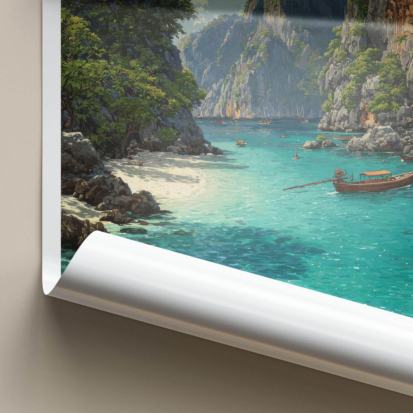 Ko Phi Phi Poster - Thailand Travel Art - Tropical Island Vista Home Decor