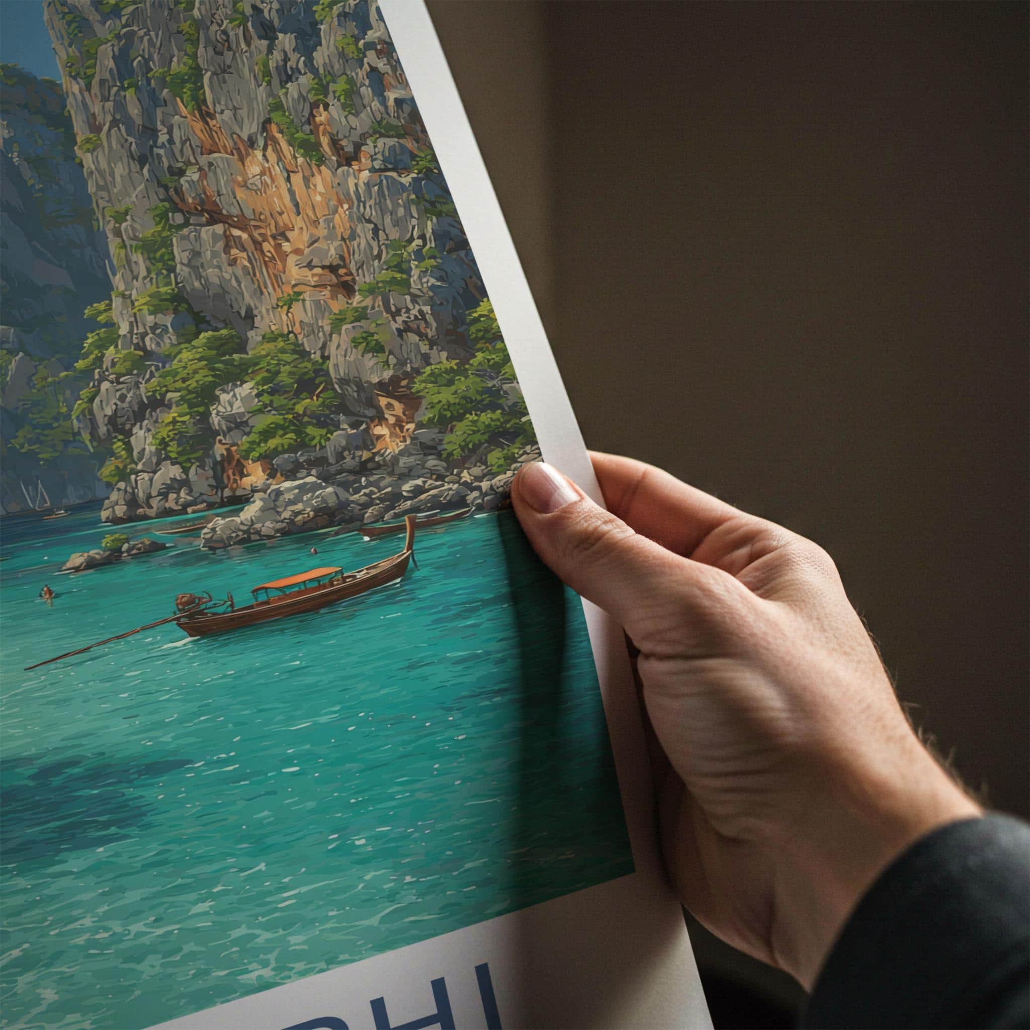 Ko Phi Phi Poster - Thailand Travel Art - Tropical Island Vista Home Decor