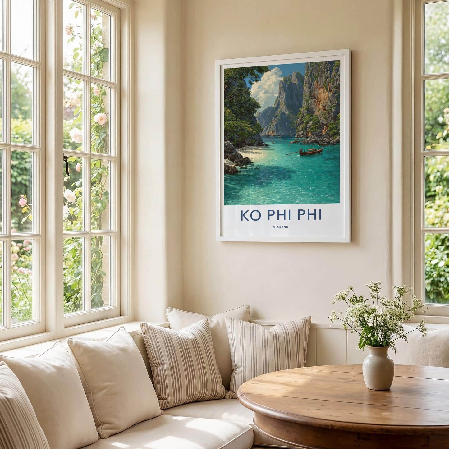 Ko Phi Phi Poster - Thailand Travel Art - Tropical Island Vista Home Decor