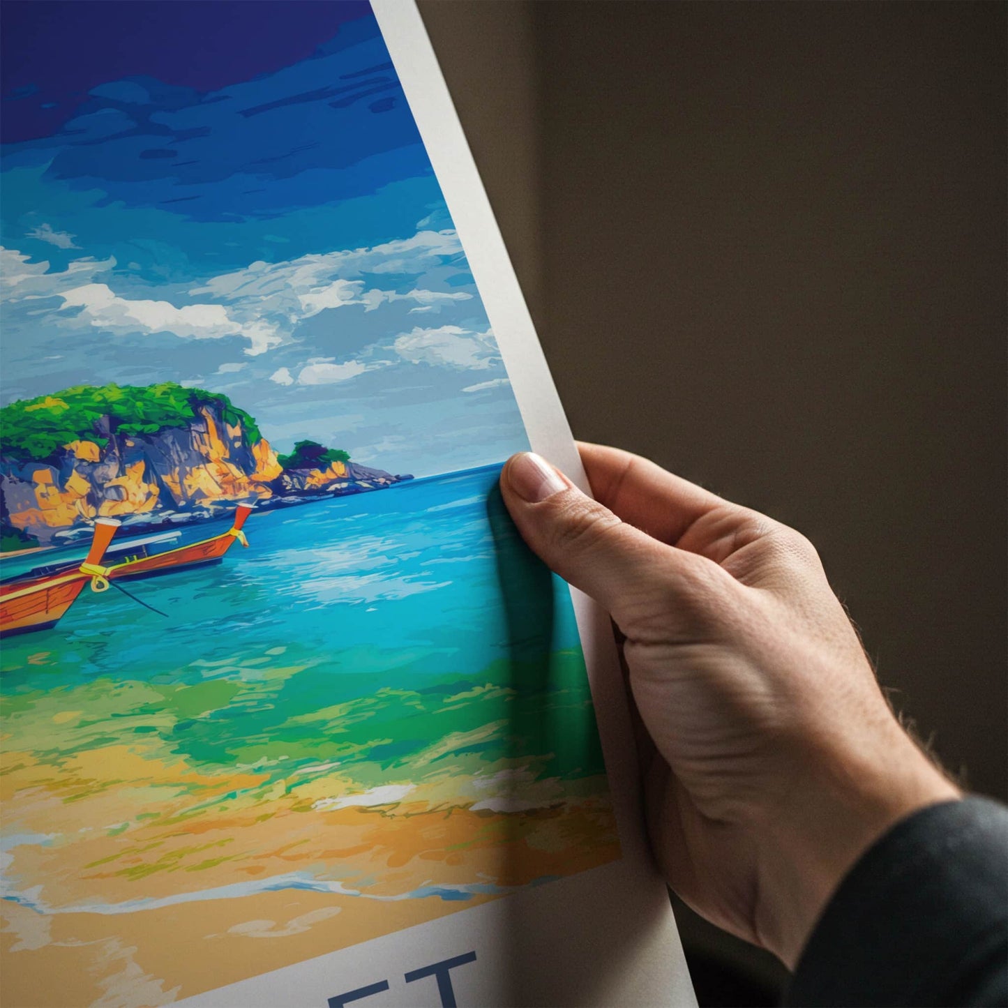 Ko Samet Poster - Thailand Travel Art - Tropical Beach Boats Home Decor