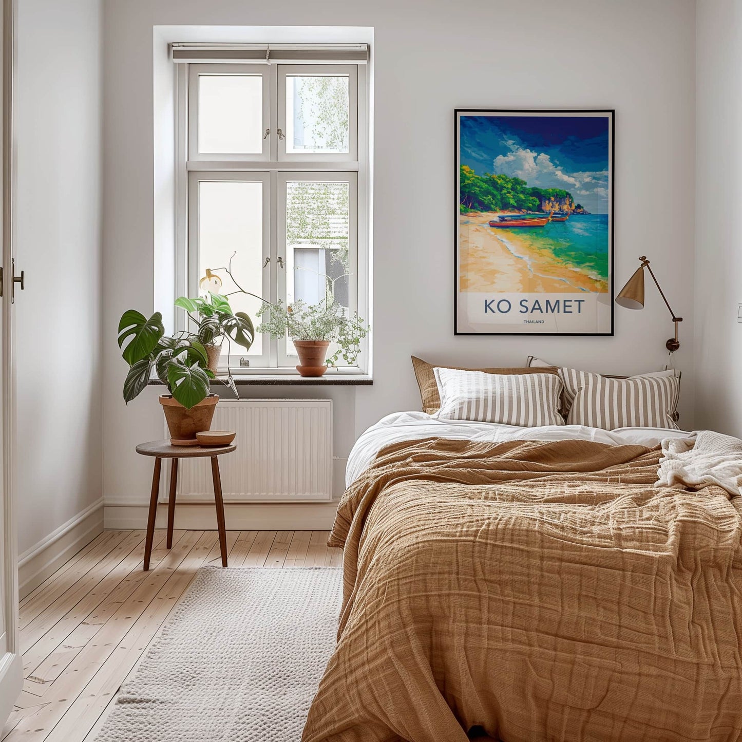 Ko Samet Poster - Thailand Travel Art - Tropical Beach Boats Home Decor
