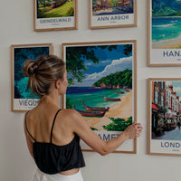 KO SAMET Poster - Thailand Travel Art - Tropical Beach Boats Home Decor