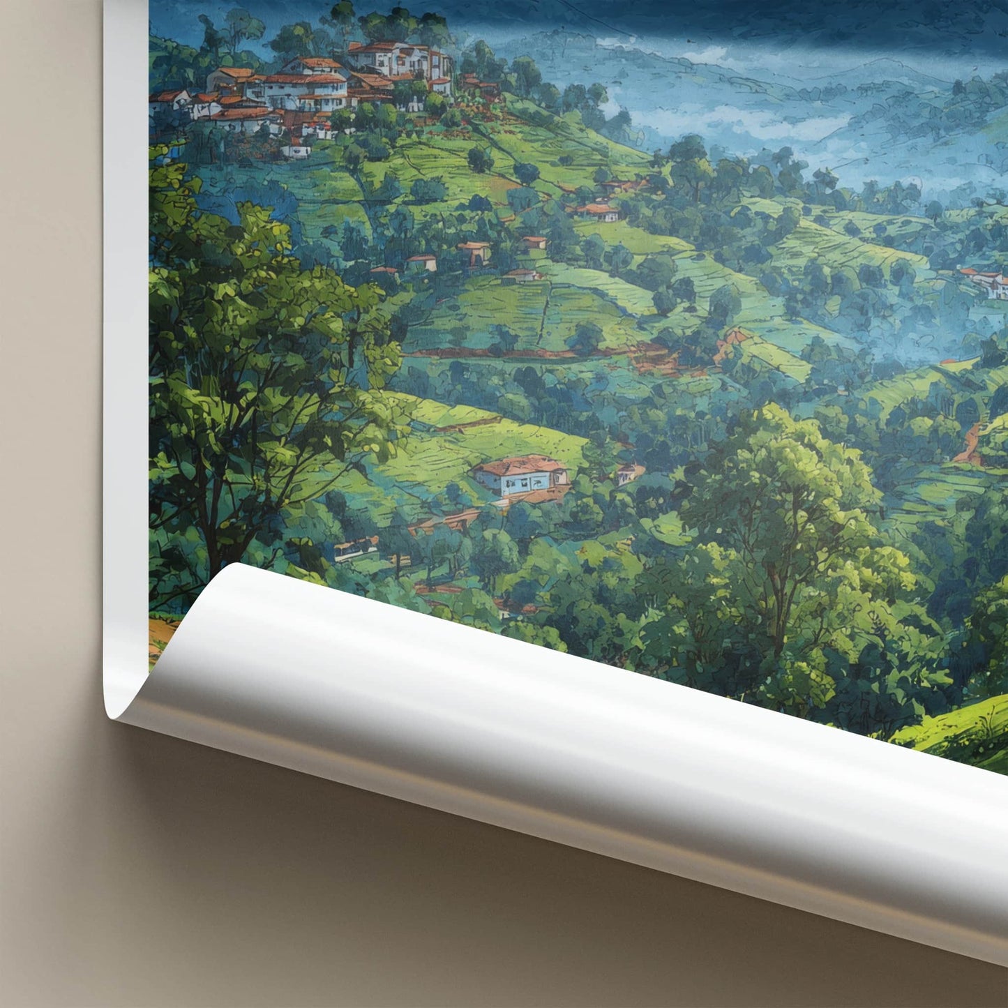 Kodagu Poster - India Karnataka Hillside Art Print Home Decor