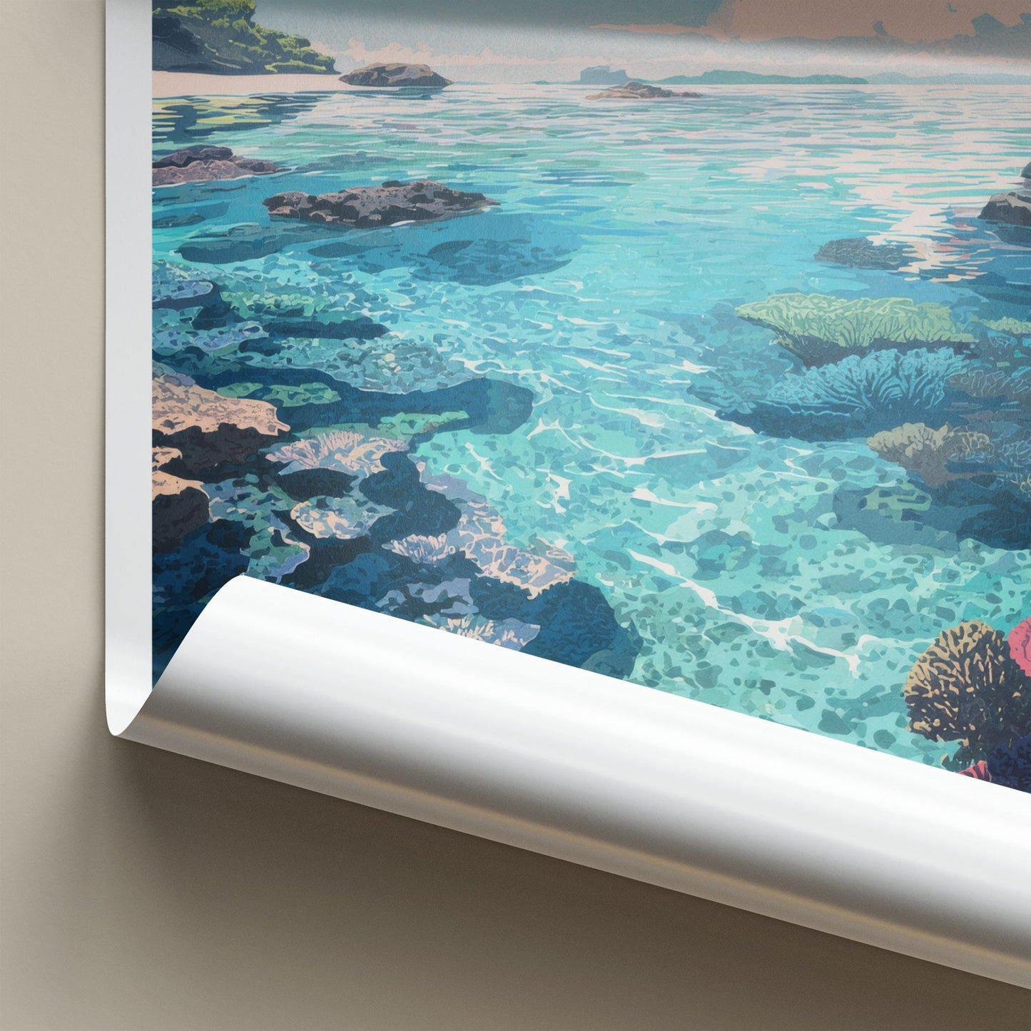 Koh Kra Poster - Thailand Travel Art - Vibrant Coral Reef Home Decor