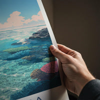 Koh Kra Poster - Thailand Travel Art - Vibrant Coral Reef Home Decor