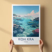 Koh Kra Poster - Thailand Travel Art - Vibrant Coral Reef Home Decor