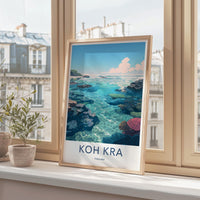 Koh Kra Poster - Thailand Travel Art - Vibrant Coral Reef Home Decor