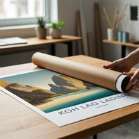 Koh Lao Lading Poster - Thailand Travel Art - Tropical Island Beach Home Decor