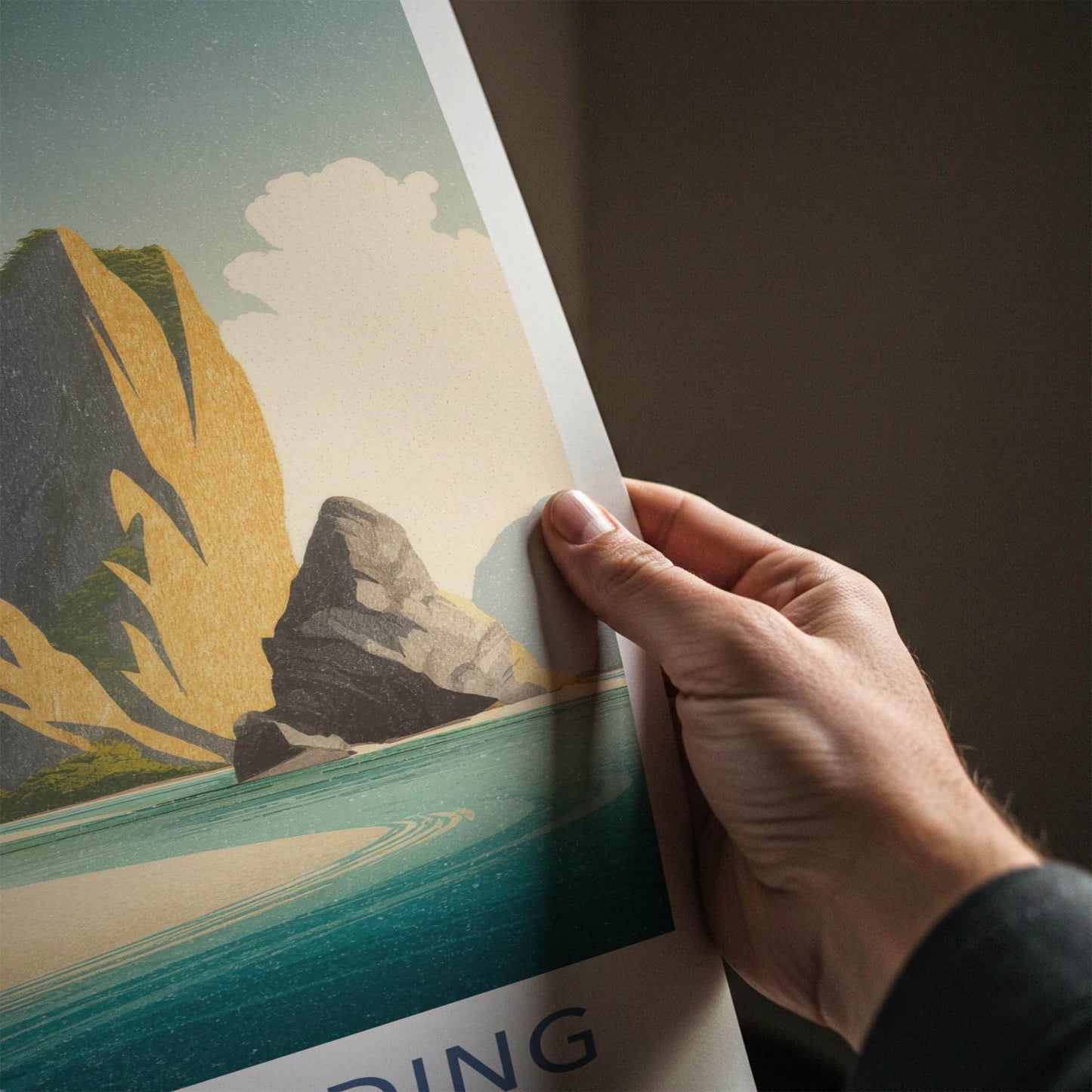 Koh Lao Lading Poster - Thailand Travel Art - Tropical Island Beach Home Decor