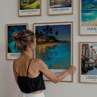 Koh Rong Sanloem Poster - Cambodia Fine Art - Illuminated Coastal Huts Gift