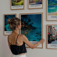 KOH RONG SANLOEM Poster - Cambodia Travel Art - Starry Night Beach Home Decor