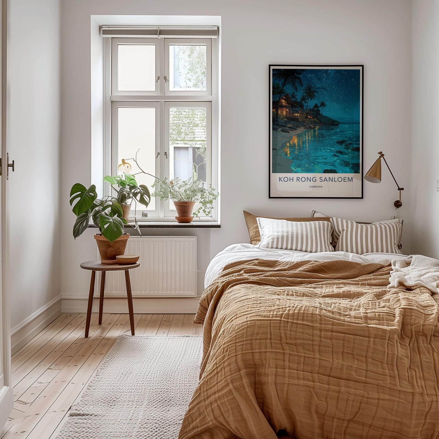 KOH RONG SANLOEM Poster - Cambodia Travel Art - Starry Night Beach Home Decor