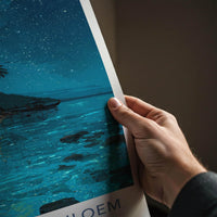 KOH RONG SANLOEM Poster - Cambodia Travel Art - Starry Night Beach Home Decor