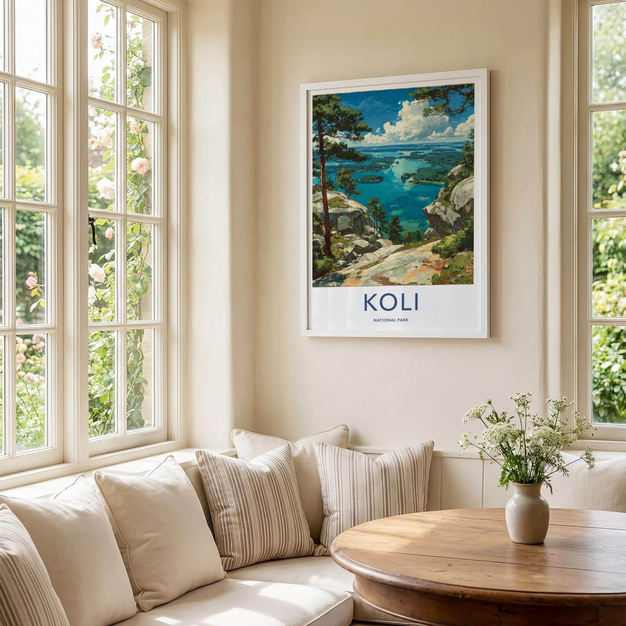 Koli National Park Poster - Finland Travel Art - Clifftop Lake View Home Decor