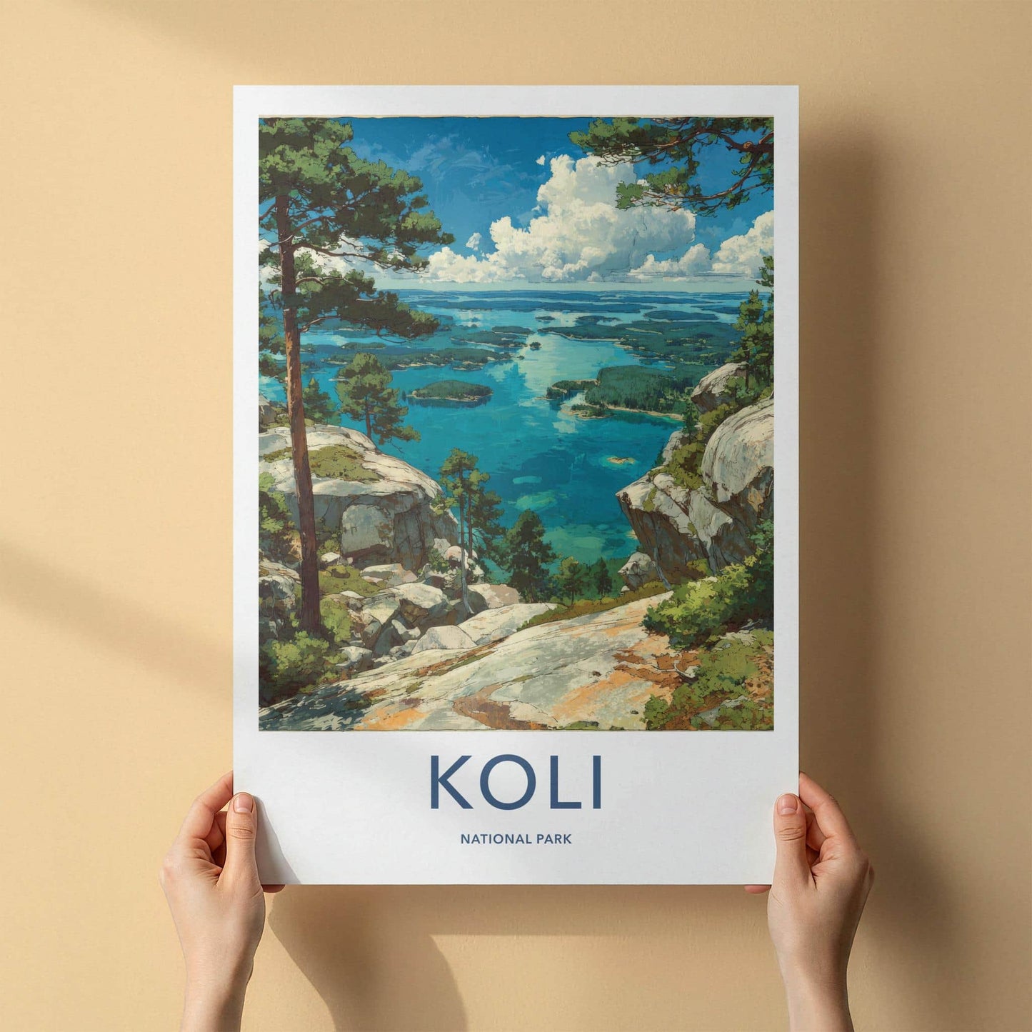 Koli National Park Poster - Finland Travel Art - Clifftop Lake View Home Decor