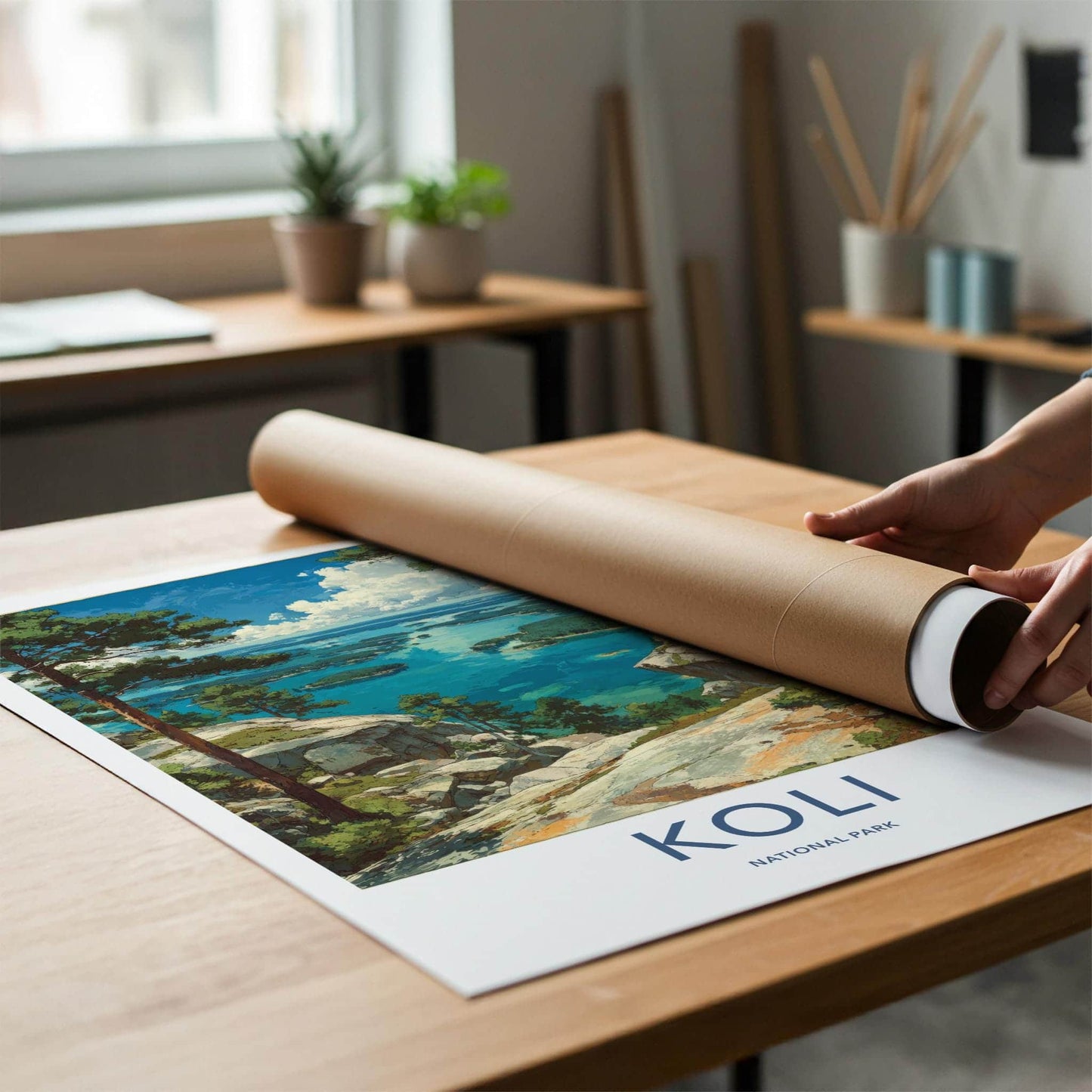 Koli National Park Poster - Finland Travel Art - Clifftop Lake View Home Decor