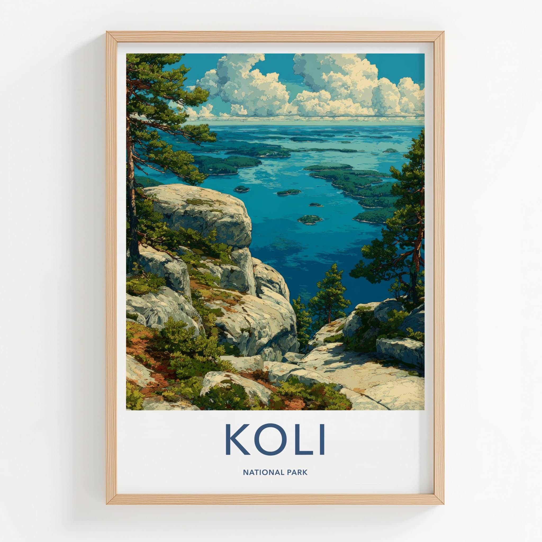 Koli National Park Poster - Finland Travel Art - Scenic Lake Islands Wall Decor
