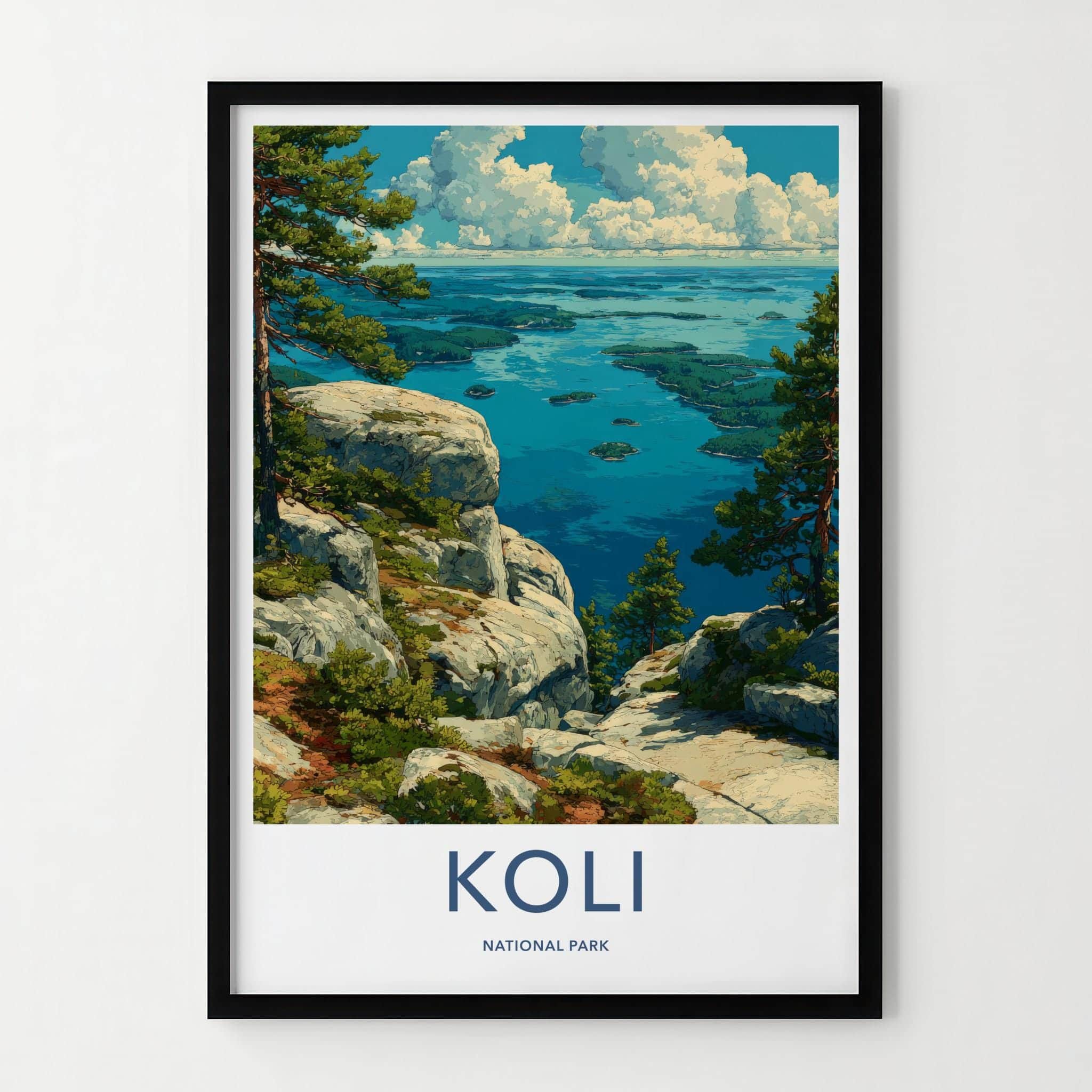 Koli National Park Poster - Finland Travel Art - Scenic Lake Islands Wall Decor