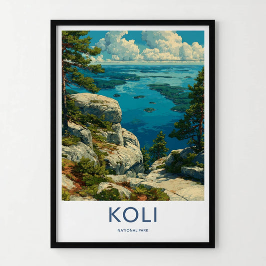 Koli National Park Poster - Finland Travel Art - Scenic Lake Islands Wall Decor