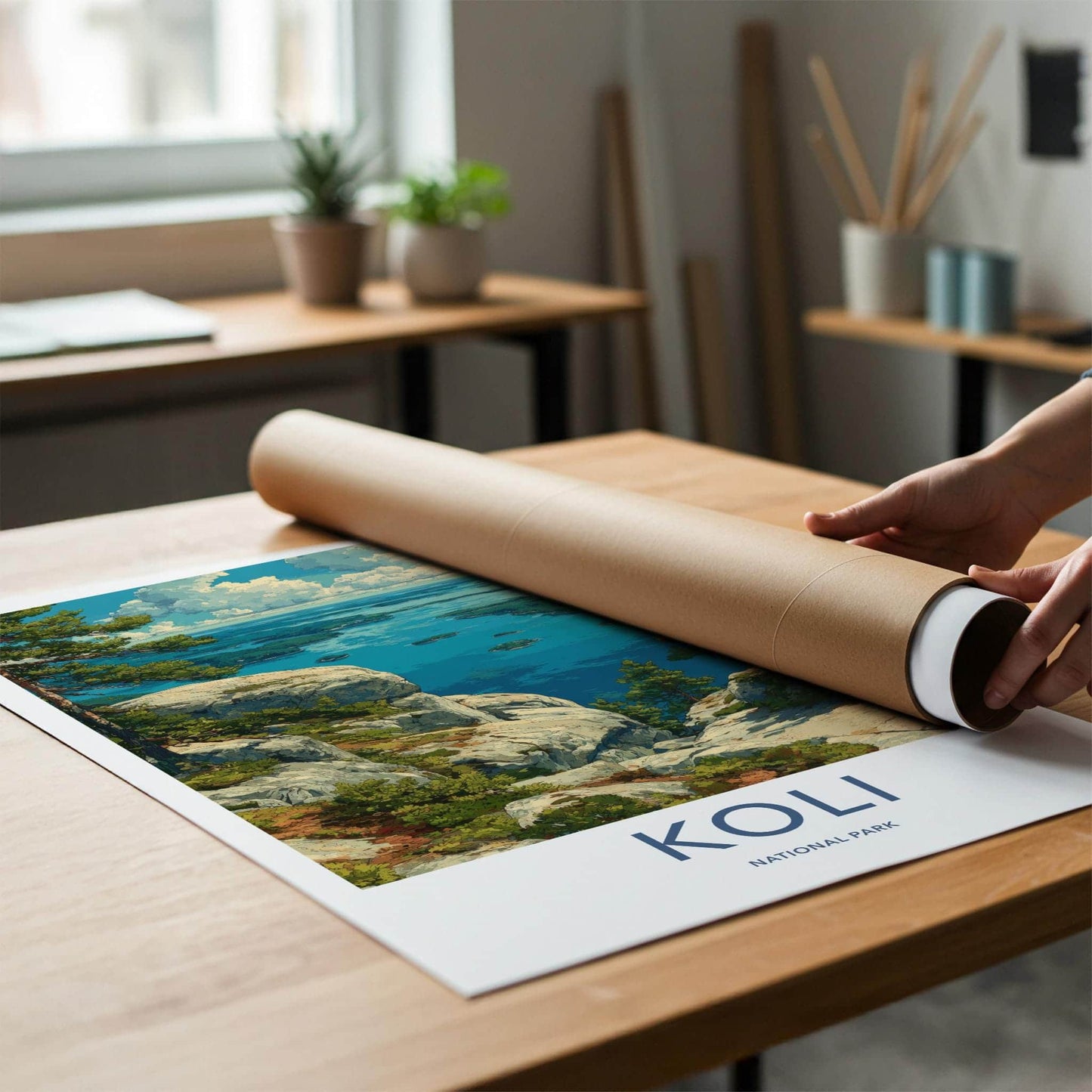 Koli National Park Poster - Finland Travel Art - Scenic Lake Islands Wall Decor