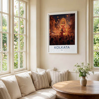 Kolkata Poster - India Art Print - West Bengal Divine Goddesses Blessing Gift