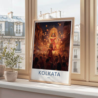 Kolkata Poster - India Art Print - West Bengal Divine Goddesses Blessing Gift