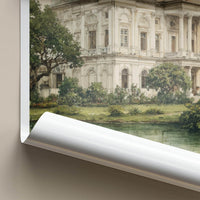 Kolkata Poster - India Framed Art - West Bengal Palace Lake Peacocks Gallery Art
