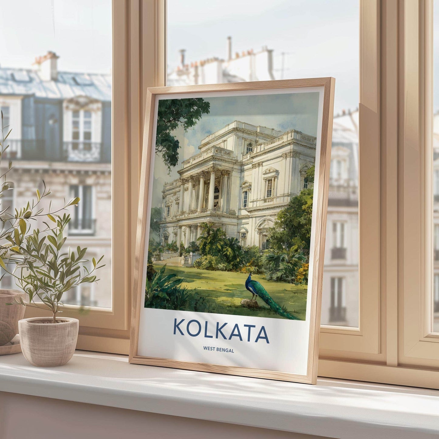 Kolkata Poster - India Framed Print - West Bengal Palace Lounge Decor