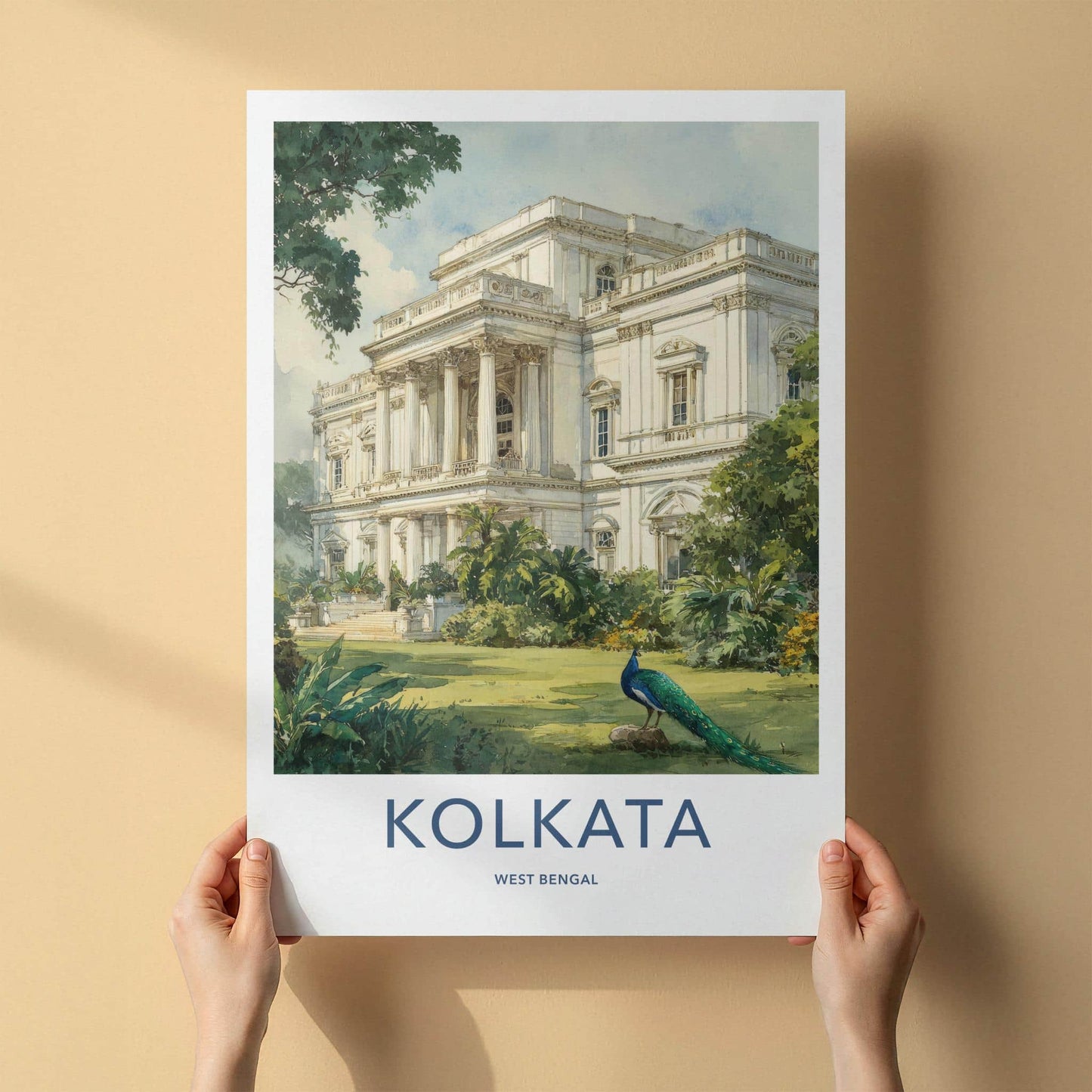 Kolkata Poster - India Framed Print - West Bengal Palace Lounge Decor