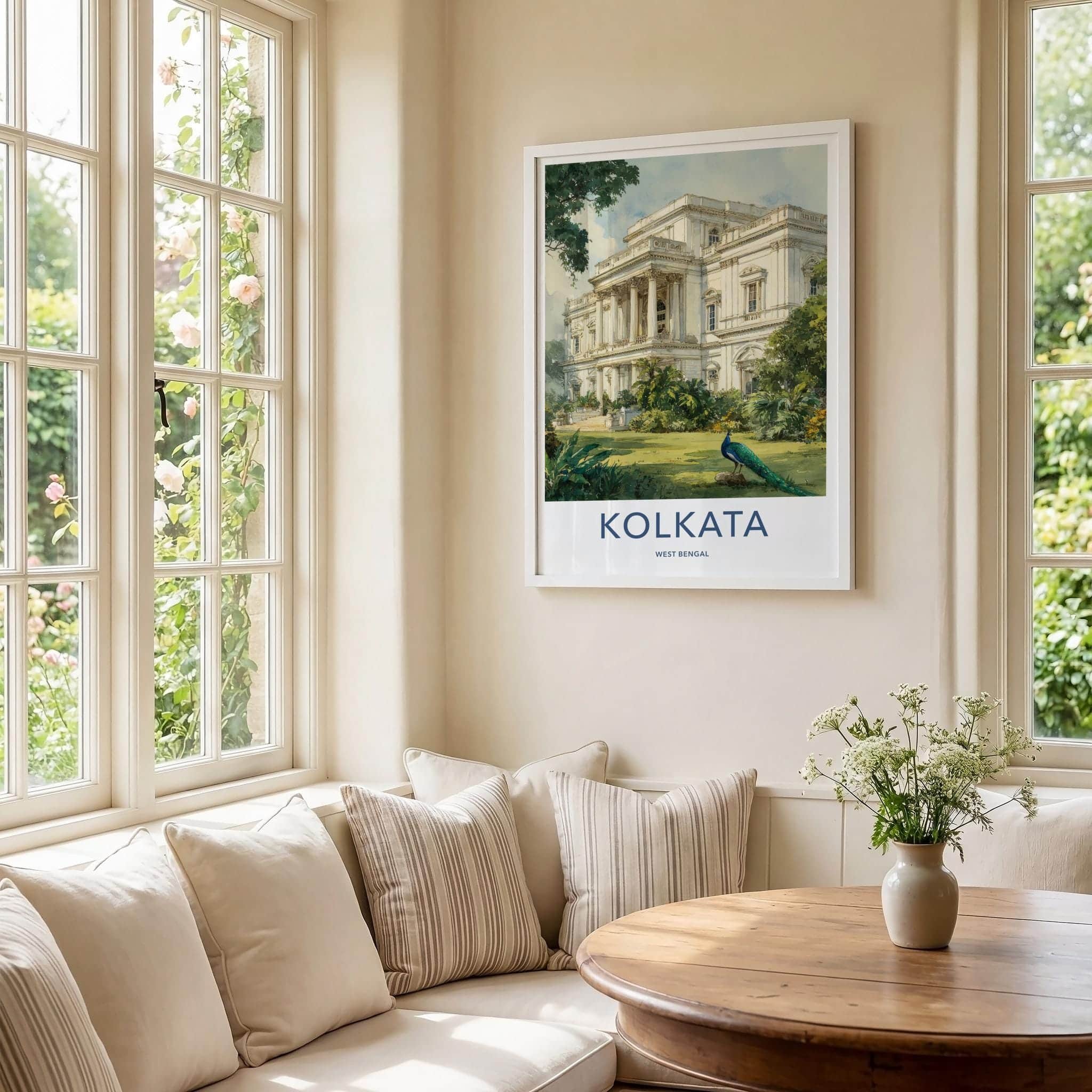 Kolkata Poster - India Framed Print - West Bengal Palace Lounge Decor
