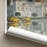 Kolkata Poster - India Travel Art - West Bengal Grand Building Reflection Home Decor