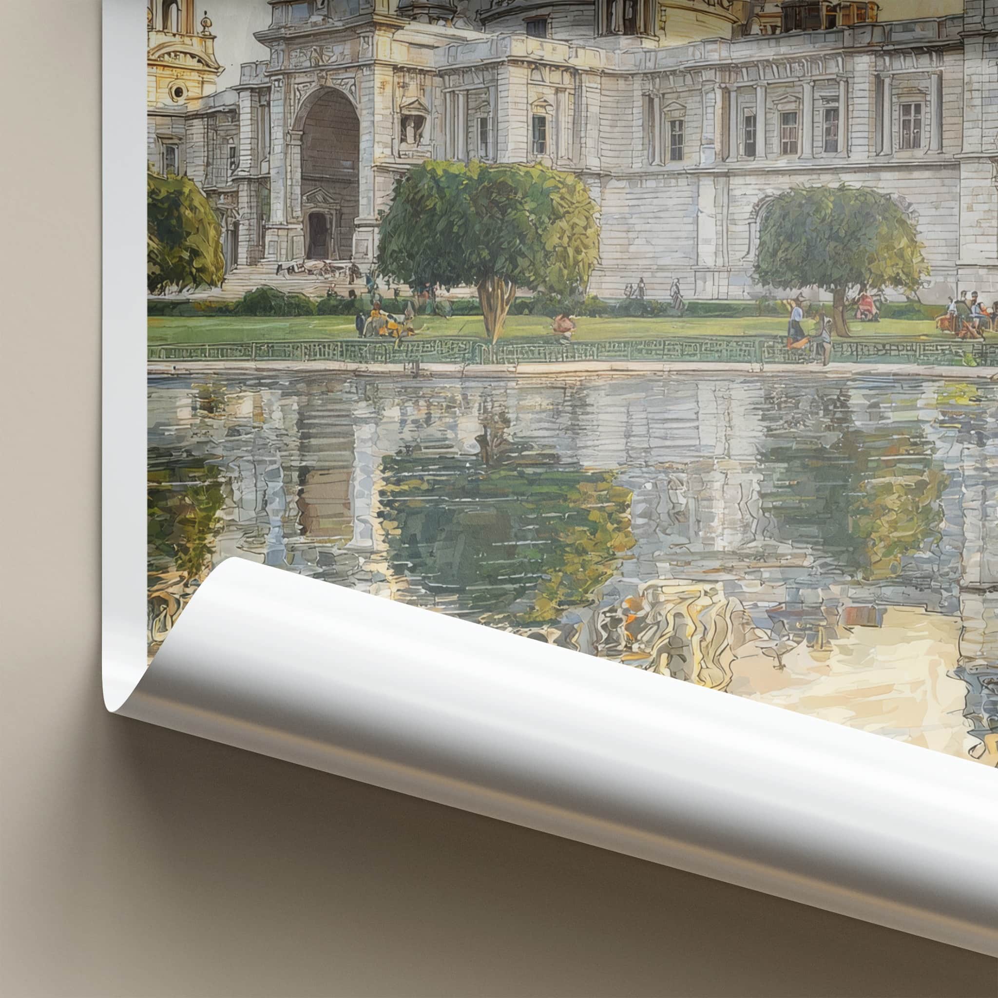Kolkata Poster - India Travel Art - West Bengal Palace Home Decor