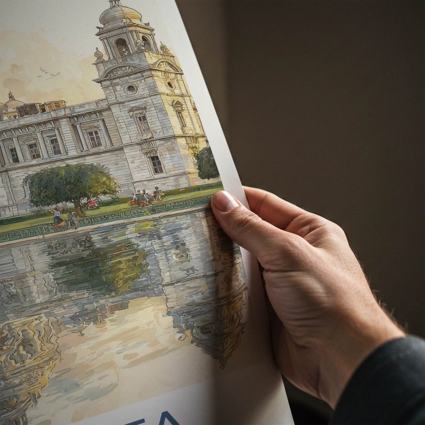 Kolkata Poster - India Travel Art - West Bengal Palace Home Decor