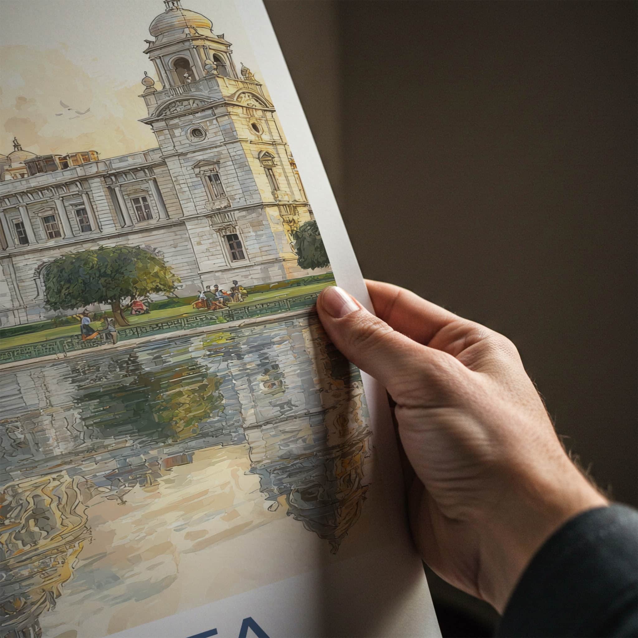 Kolkata Poster - India Travel Art - West Bengal Palace Home Decor
