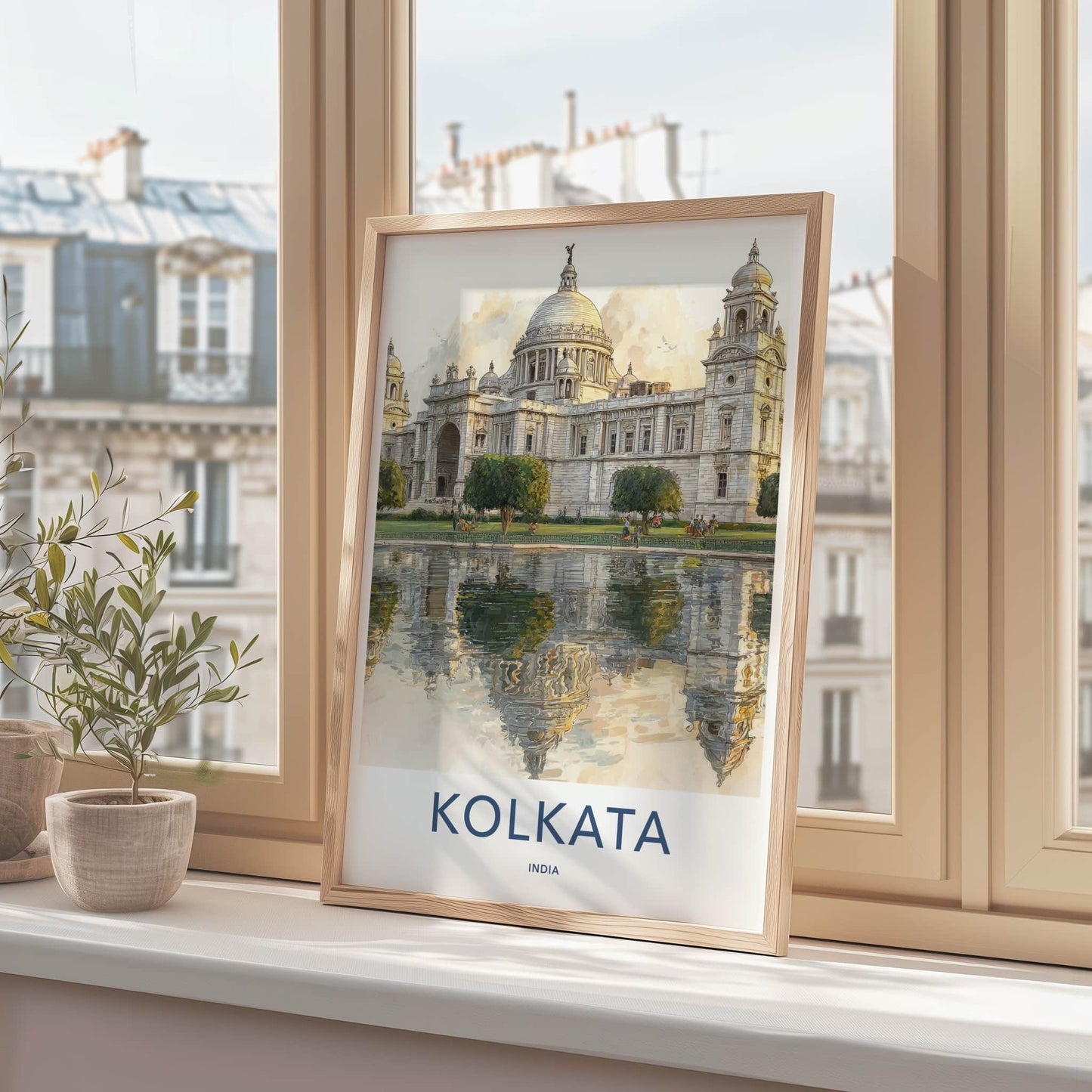 Kolkata Poster - India Travel Art - West Bengal Palace Home Decor