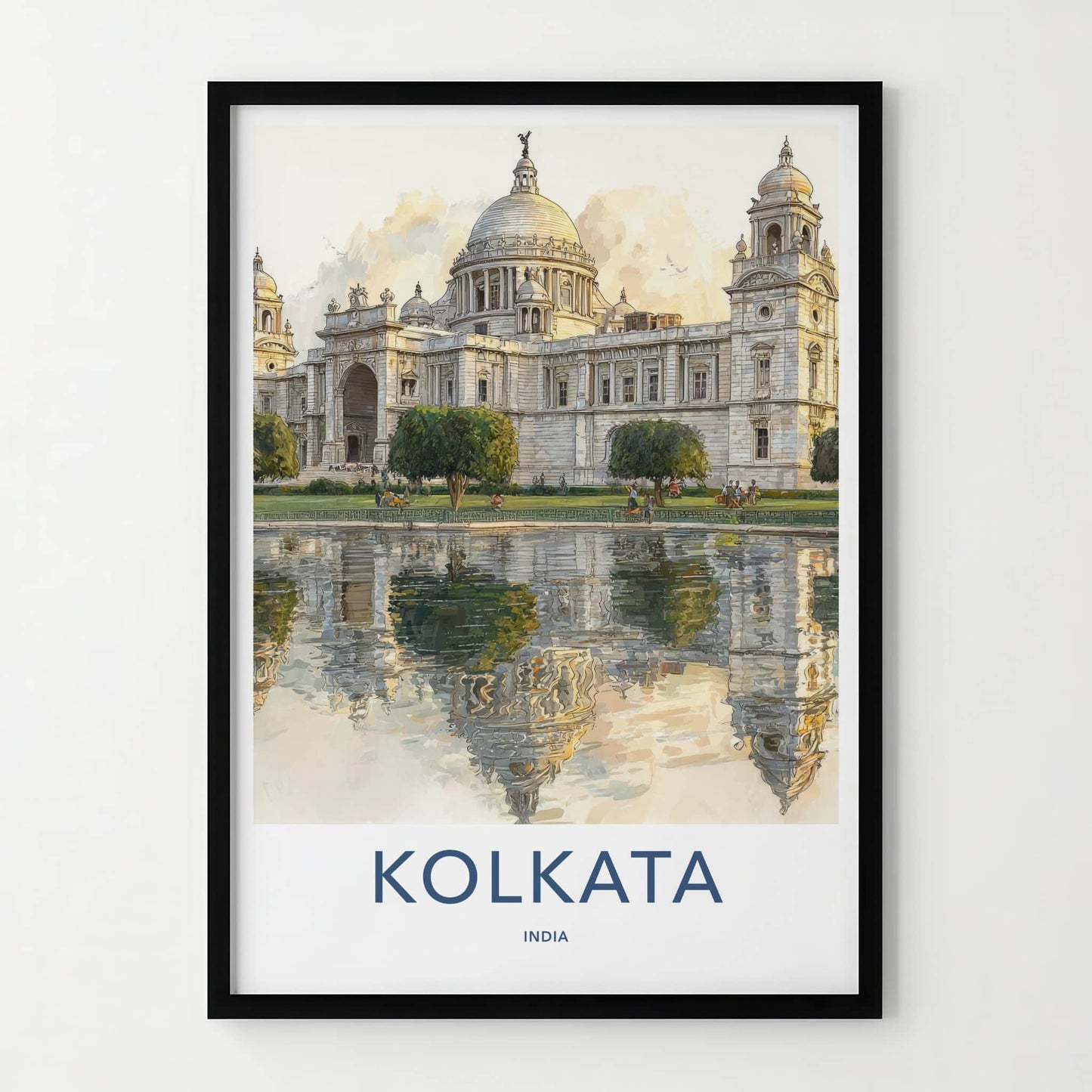 Kolkata Poster - India Travel Art - West Bengal Palace Home Decor