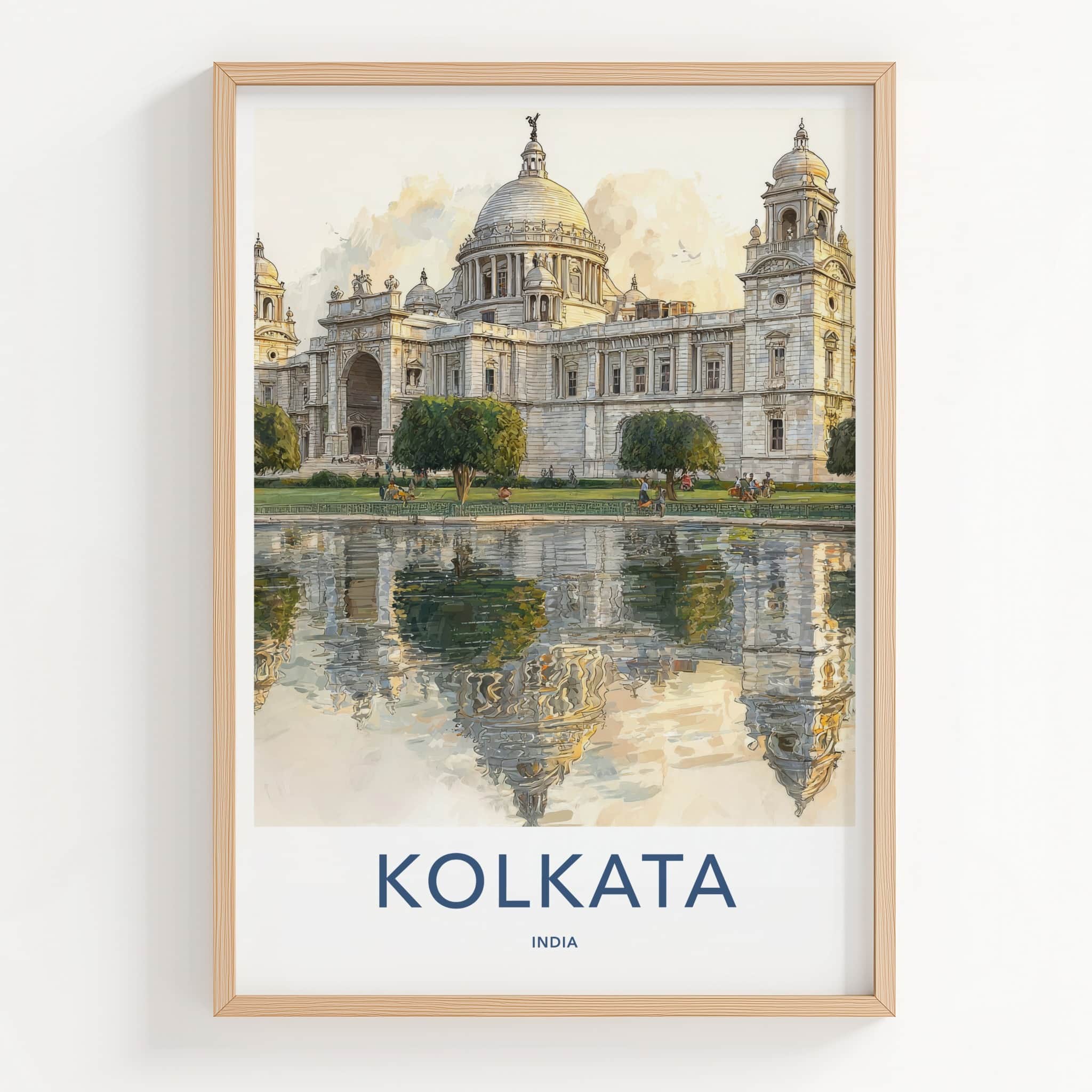 Kolkata Poster - India Travel Art - West Bengal Palace Home Decor
