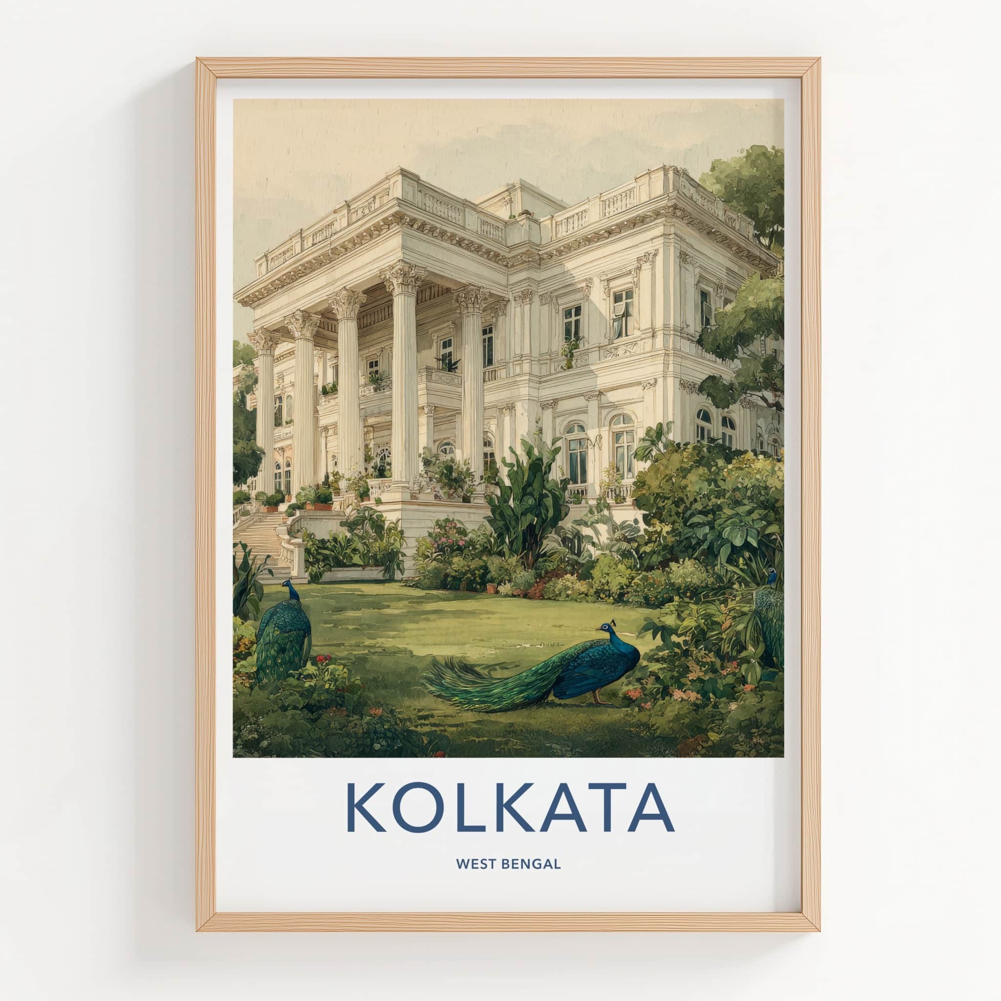 Kolkata Poster - India West Bengal Peacock Manor Art Print