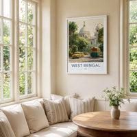 Kolkata Poster - India West Bengal White Monument Travel Print Home Decor