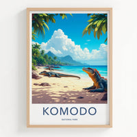 Komodo National Park Poster - Indonesia Travel Art