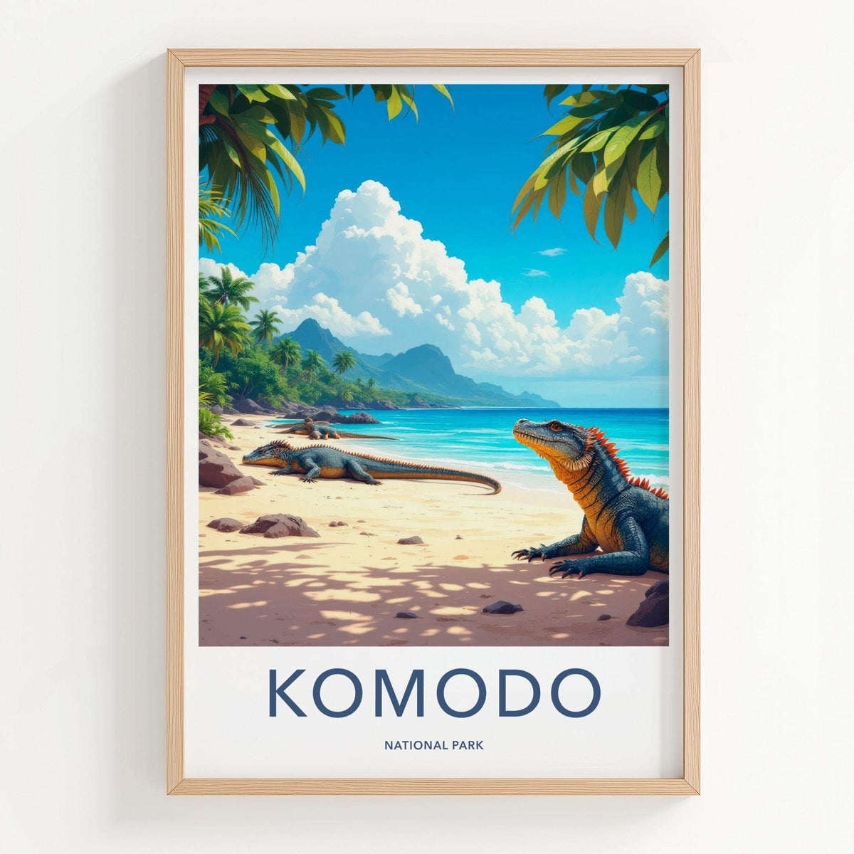 Komodo National Park Poster - Indonesia Travel Art