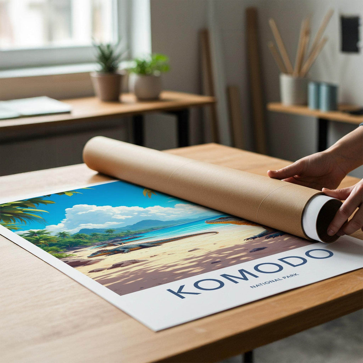 Komodo National Park Poster - Indonesia Travel Art